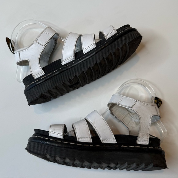 Dr. Martens Blaire Platform Sandal Leather White Size 6 - Picture 6 of 9